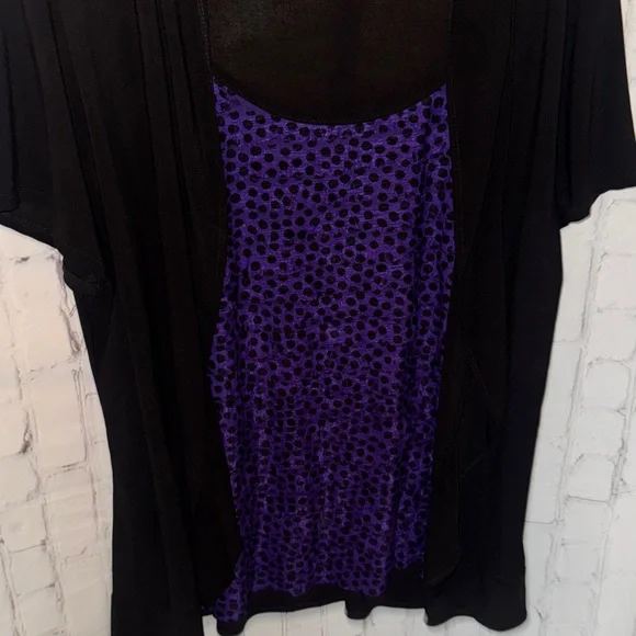 Rachel Rachel Black and Purple Women's Blouse - Picture 4 of 7